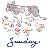 Charming Cow on Sunday (Vintage)