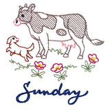 Charming Cow on Sunday (Vintage)