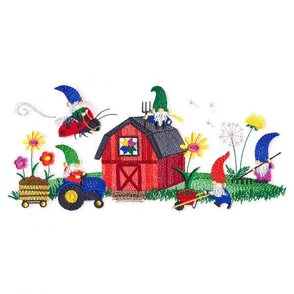 Gnomes on the Farm Border