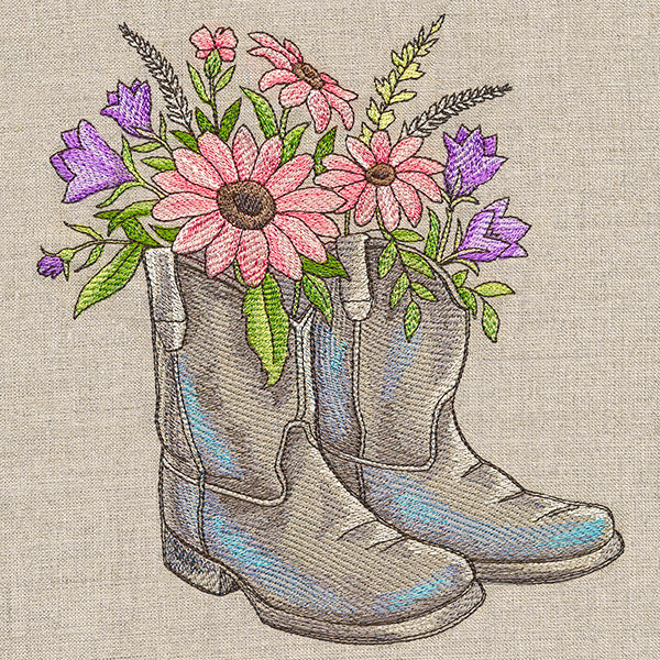 Farm Boots Bouquet