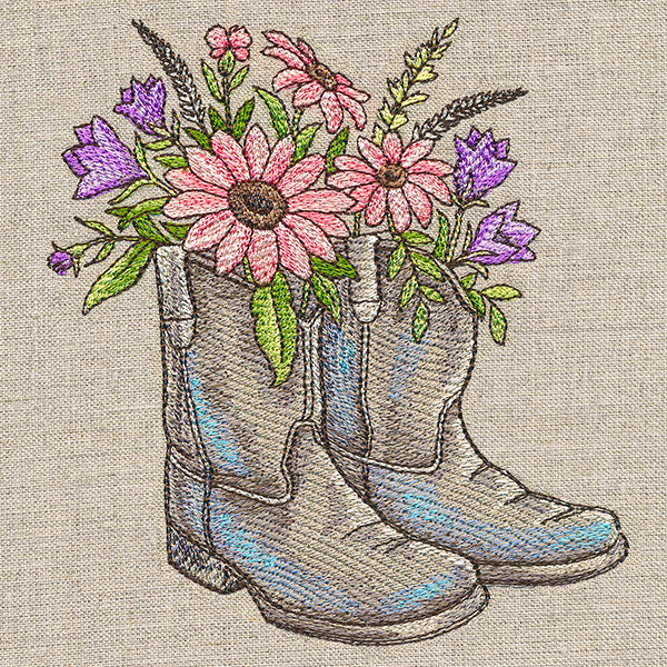 Farm Boots Bouquet