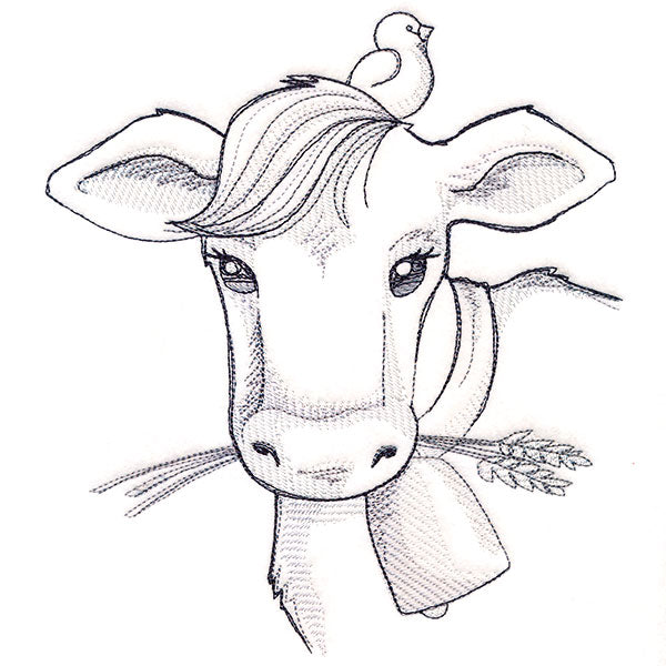 Cute Cow Etching
