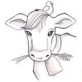 Cute Cow Etching