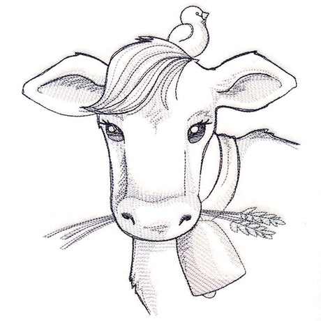 Cute Cow Etching