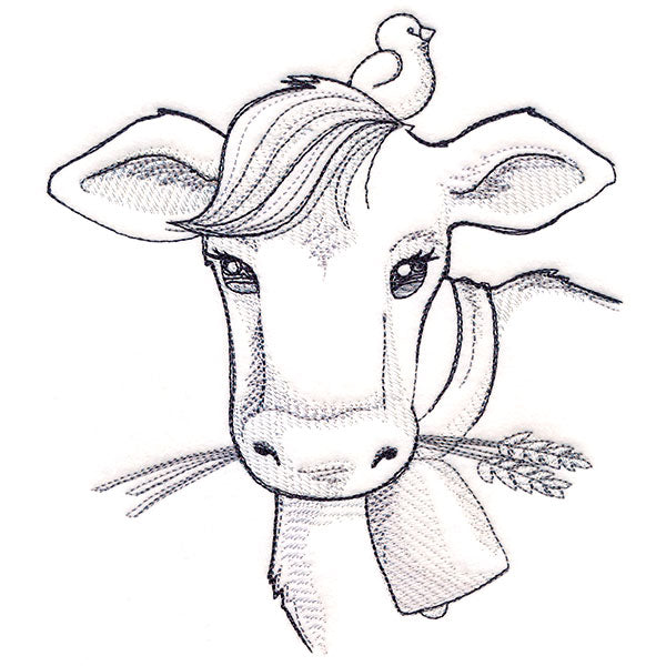 Cute Cow Etching