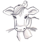 Cute Cow Etching