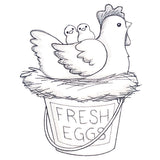 Cheerful Chicken Etching