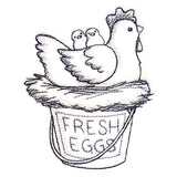 Cheerful Chicken Etching