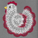 Charming Chicken Lace Doily (Freestanding)