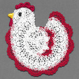 Charming Chicken Lace Doily (Freestanding)