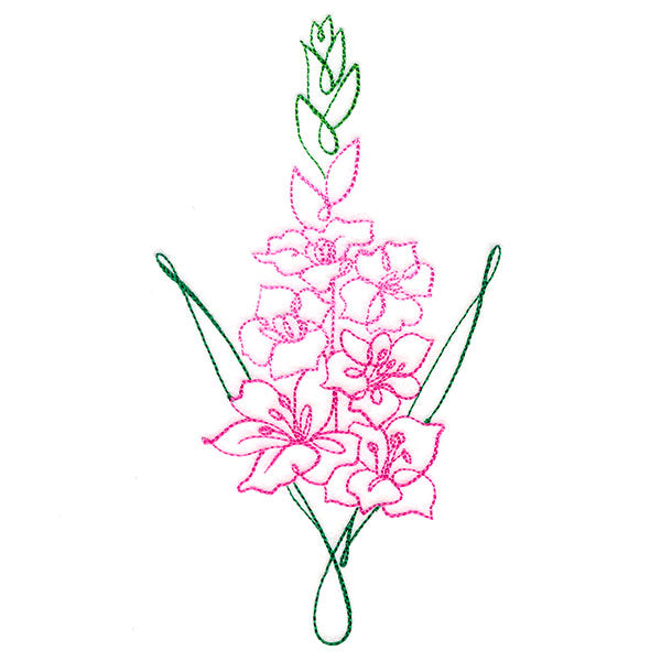 Floral Calligraphy - Gladiolus
