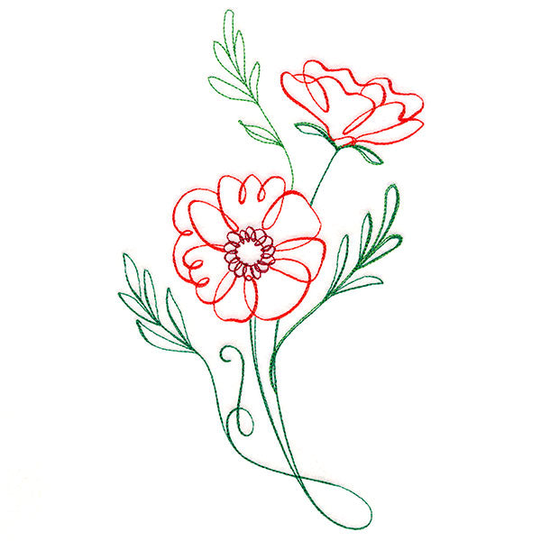 Floral Calligraphy - Poppy