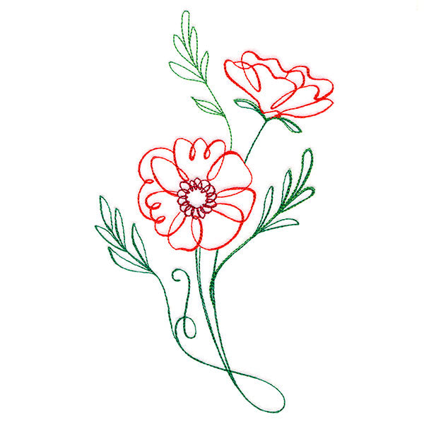 Floral Calligraphy - Poppy