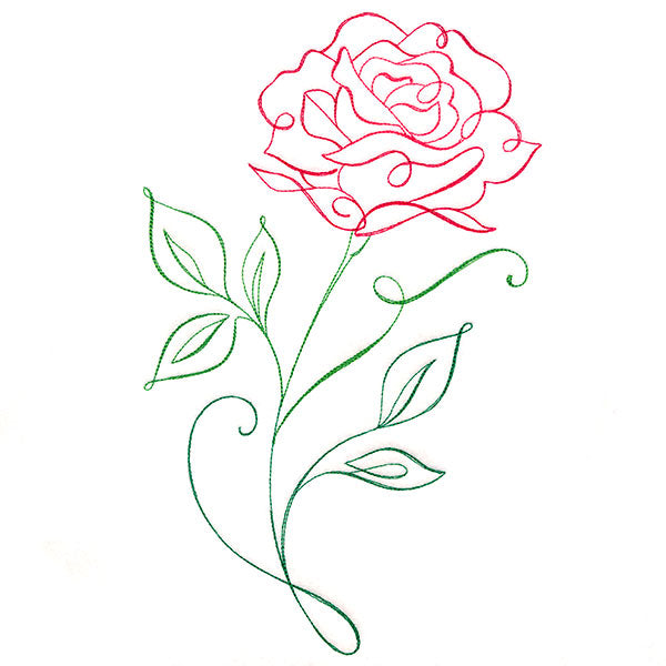 Floral Calligraphy - Rose