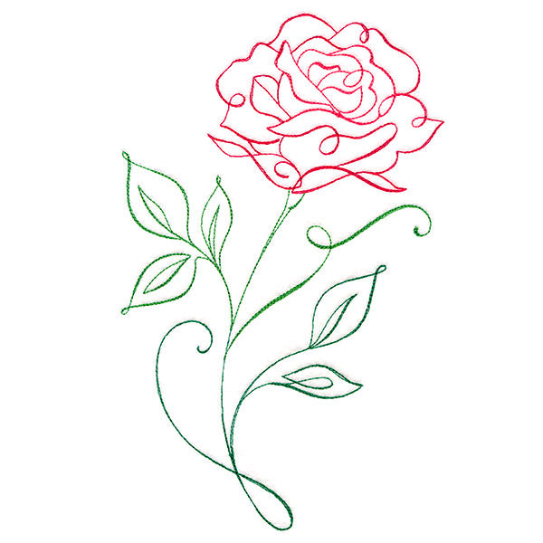 Floral Calligraphy - Rose