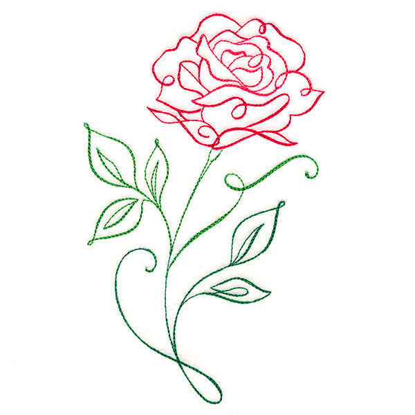 Floral Calligraphy - Rose