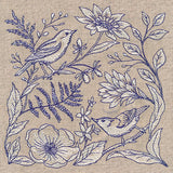Birds and Botanicals Tapestry Square
