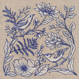 Birds and Botanicals Tapestry Square