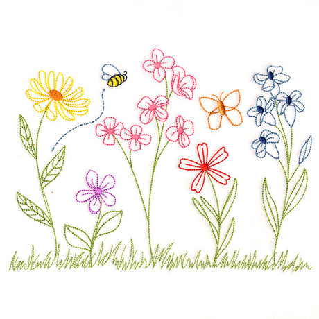 Sweet Wildflower Border (Vintage)