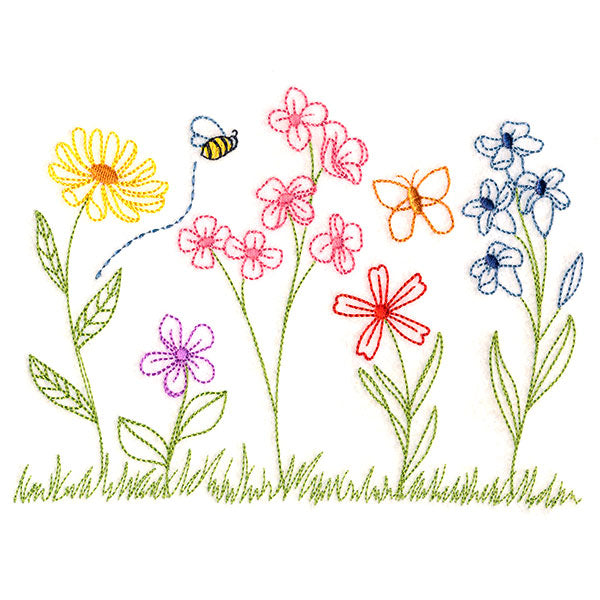 Sweet Wildflower Border (Vintage)
