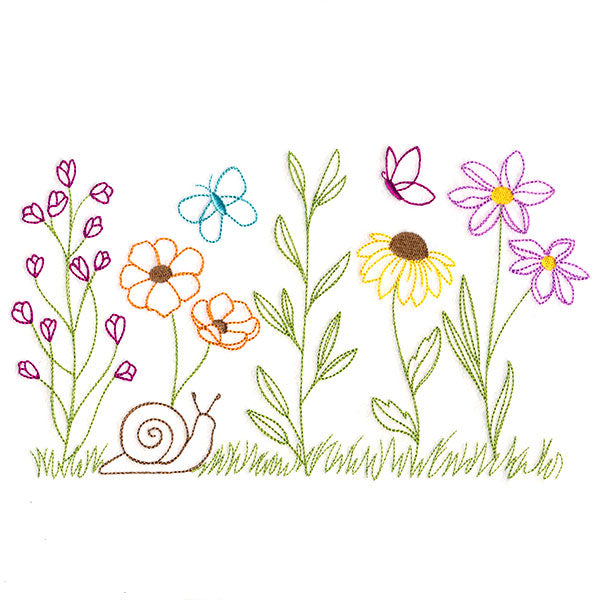 Pretty Wildflower Border (Vintage)