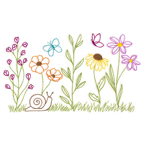 Pretty Wildflower Border (Vintage)