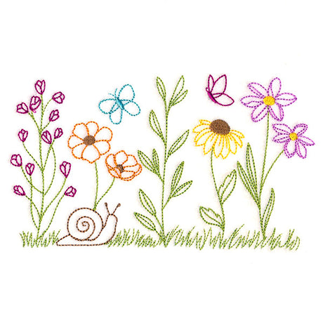 Pretty Wildflower Border (Vintage)