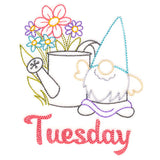Gnome with Watering Can on Tuesday (Vintage)