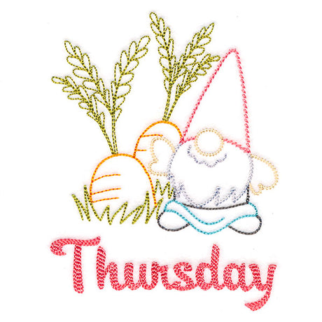 Gnome with Carrots on Thursday (Vintage)