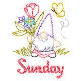 Gnome with Flowers on Sunday (Vintage)