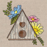 Pretty Birdhouse and Blooms