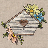 Lovely Birdhouse and Blooms