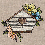 Lovely Birdhouse and Blooms