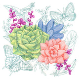 Succulents in Watercolor Medley