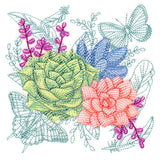 Succulents in Watercolor Medley