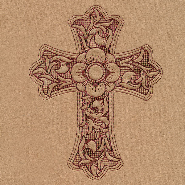 Flourishing Western Cross (Trapunto)
