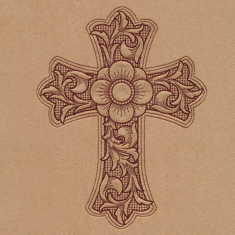 Flourishing Western Cross (Trapunto)