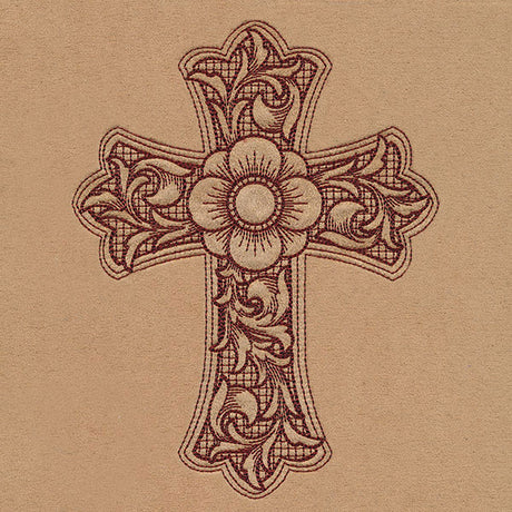 Flourishing Western Cross (Trapunto)