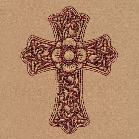 Flourishing Western Cross (Trapunto)