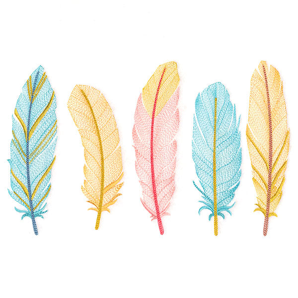 Shimmering Feathers Border