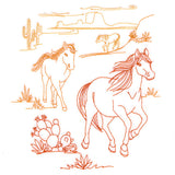 Wild Horses Desert Scene