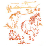 Wild Horses Desert Scene