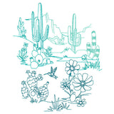 Lively Cactus Desert Scene