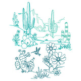 Lively Cactus Desert Scene