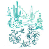 Lively Cactus Desert Scene