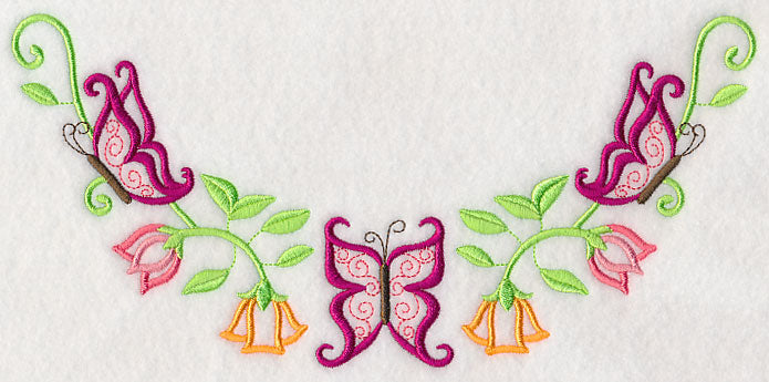 Bold Butterflies Neckline (V-Neck)