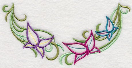 Butterflies and Vines Neckline (V-Neck)