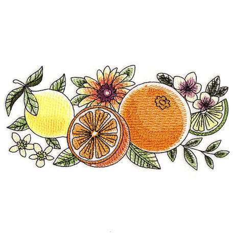 Fresh Citrus and Botanicals Border