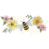 Buzzing Bee and Blooms Border