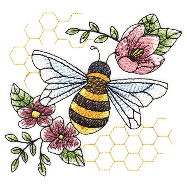 Buzzing Bee and Blooms Accent